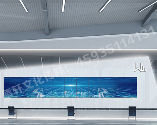 萬(wàn)國質(zhì)保二手車(chē)交易港 服務(wù)臺背景墻logo 三面發(fā)光字